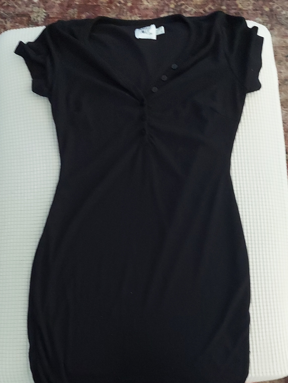 Princess Polly Black Short Sleeve V-Neck Mini Dress